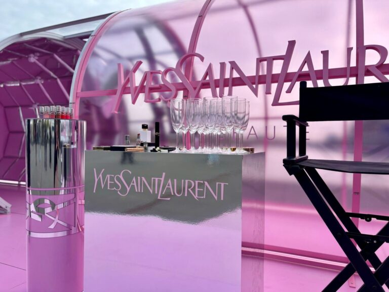 Retail activation display using coloured T3 Curves for YSL